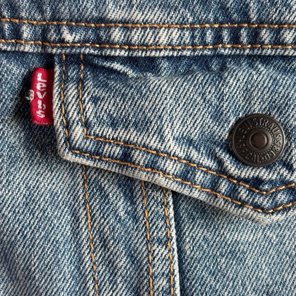 Levi's Mens Trucker Jacket XXL Light Wash Denim Sherpa Lined Type III Coat